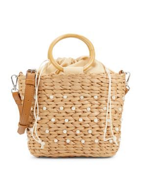 Embellished Straw Mini Tote | Saks Fifth Avenue OFF 5TH