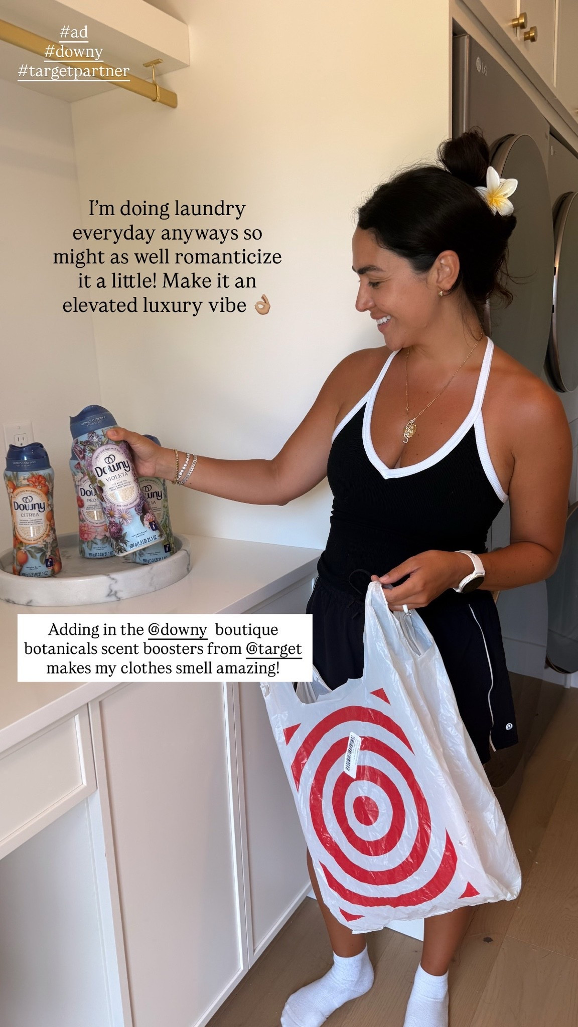 #AD I’m doing laundry everyday, might as well make it luxurious! I use the @downy Boutique Botanicals Laundry Scent Boosters to elevate my laundry game. My favorite is the Citrea scent, but there are 3 other scents available @target. Find them here https://on.ltk.com/+C08PdiL0PkaEvo7OU6g9ag #targetpartner #downy #liketkit @shop.ltk