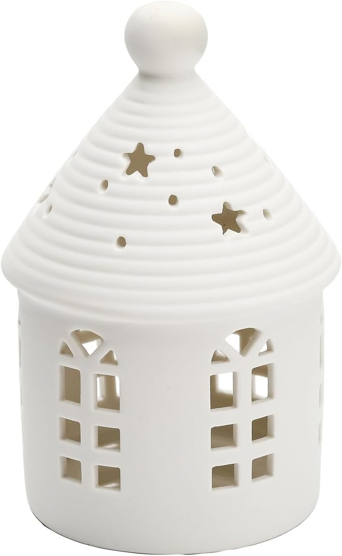 Ceramic Lighthouse Home Decoration Tabletop Handcarved Porcelain Figures with LED Light Battery I... | Amazon (US)