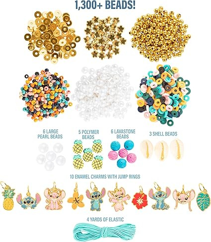 Fashion Angels Disney Stitch Cute & Feisty DIY Jewelry Design Kit, Makes 10+ Charm Bracelets, Inc... | Amazon (US)