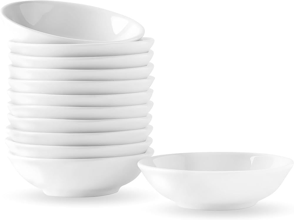 UIBFCWN Sauce Dish Dipping Bowls, 12 Pack Ceramic Dip Bowls Set, 1.2 Oz Soy Sauce Dish, White Dip... | Amazon (US)