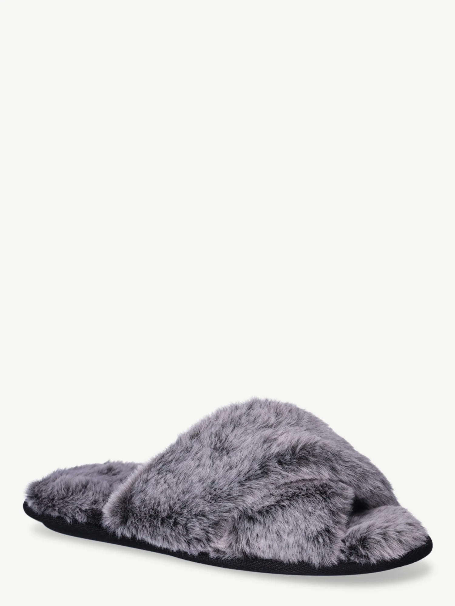 Joyspun Women's Faux Fur X-Band Slippers | Walmart (US)