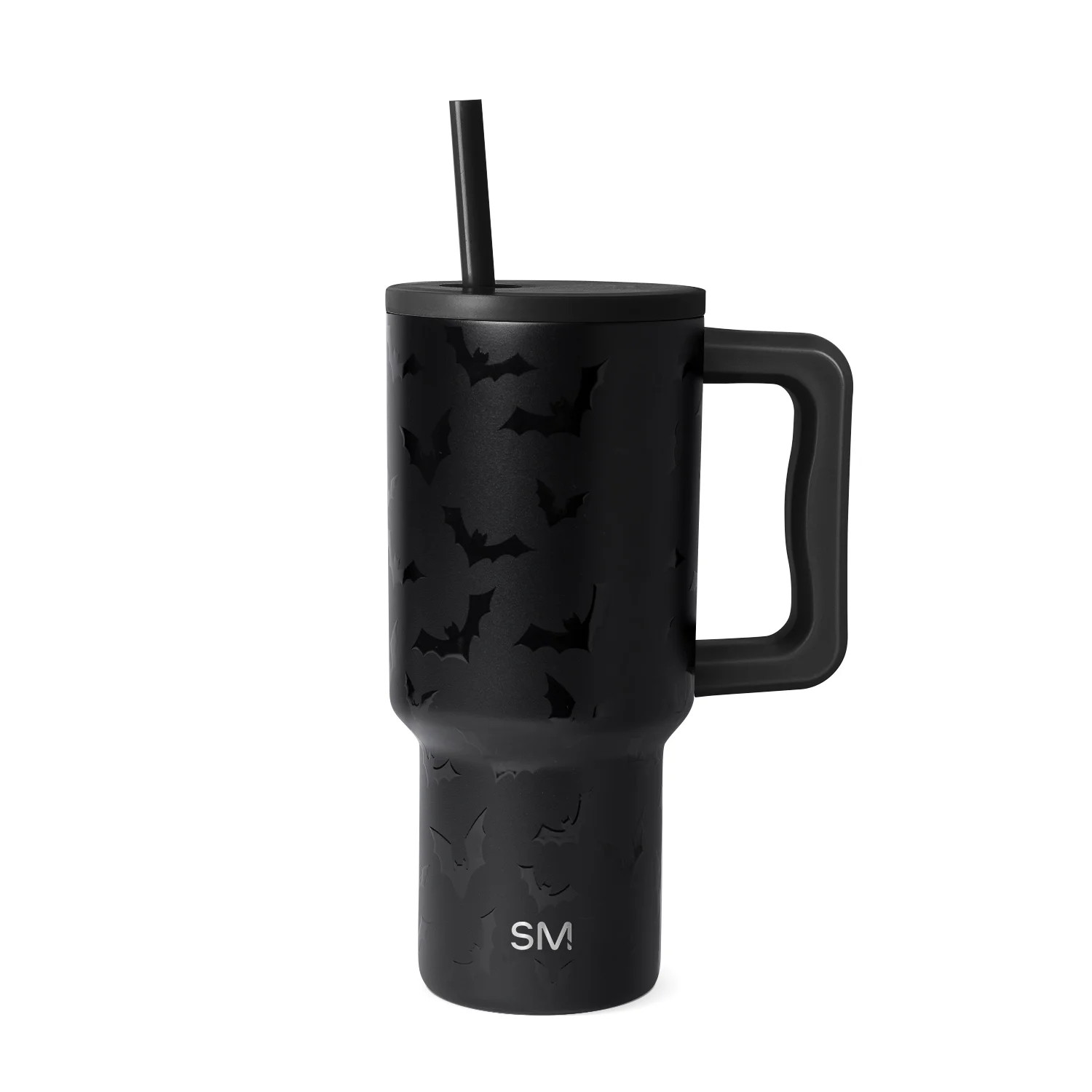 Simple Modern 30 fl oz Insulated Stainless Steel Trek Tumbler with Straw Lid | Spooky Bats | Walmart (US)