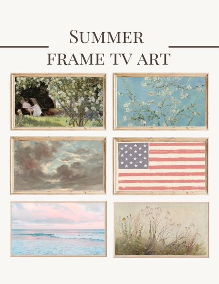 Downloadable summer frame tv art from Etsy! Frame TV Art | Summer Frame TV Art | Digital Art Download 