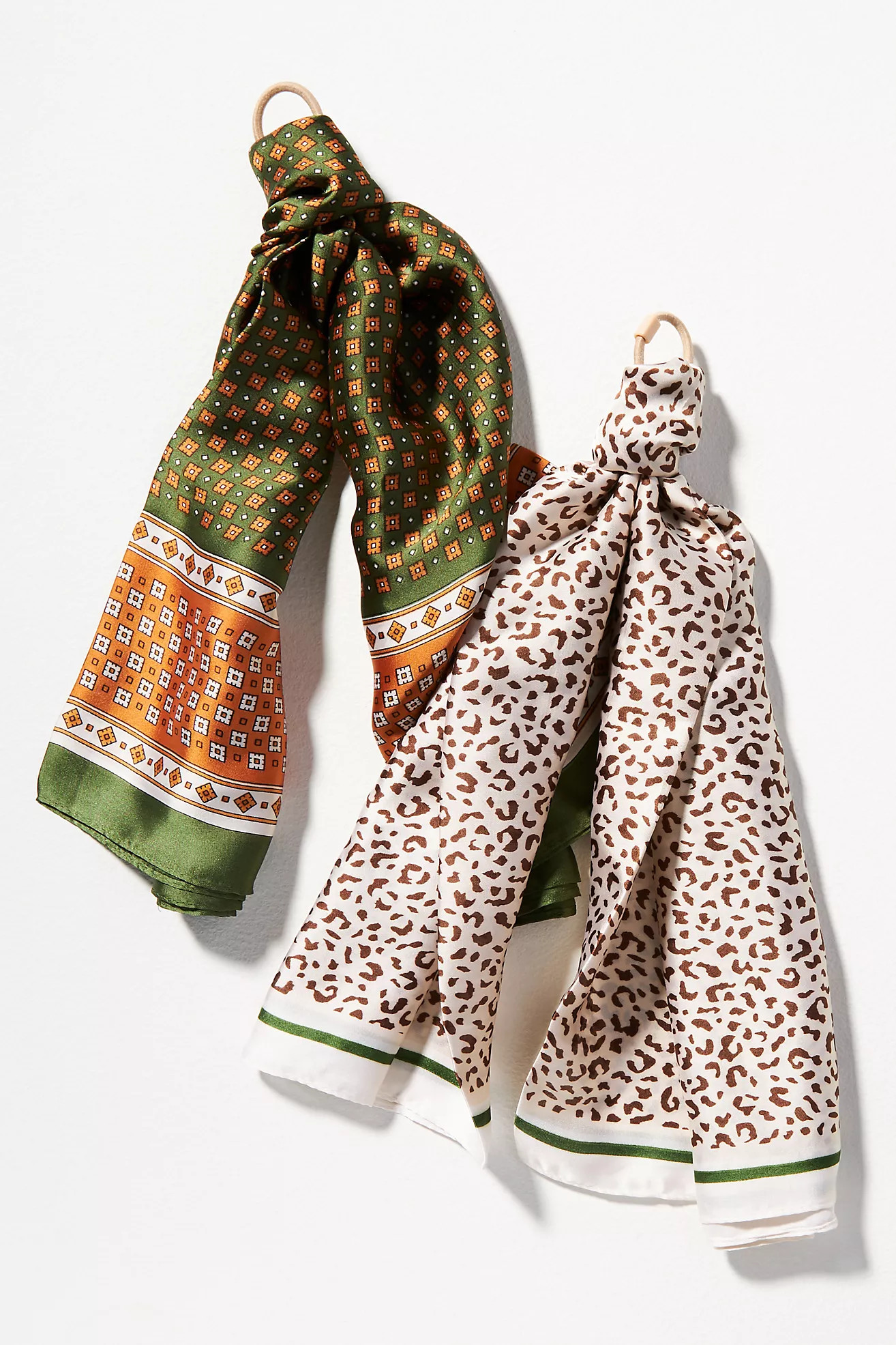 Silky Scarf Hair Ties, Set of 2 | Anthropologie (US)