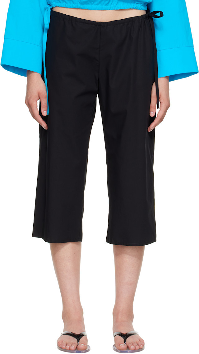 Brooke Callahan - Black Tie Capri Trousers | SSENSE