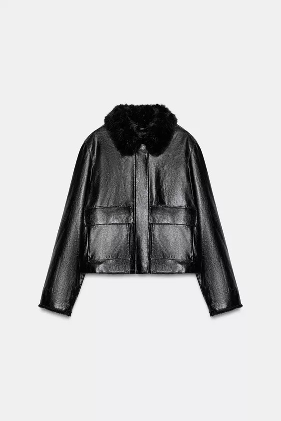 ZW COLLECTION FAUX LEATHER JACKET | Zara US