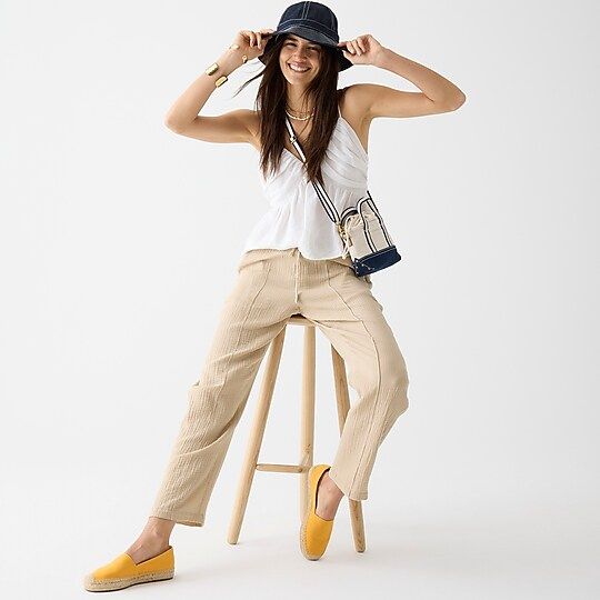 New seaside pant in soft gauze | J.Crew US