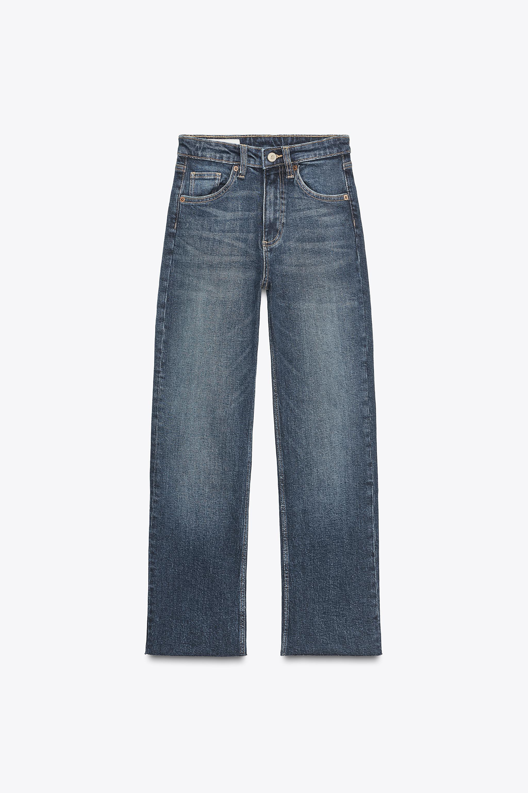 TRF HIGH-WAIST CROPPED FLARE JEANS | Zara UK