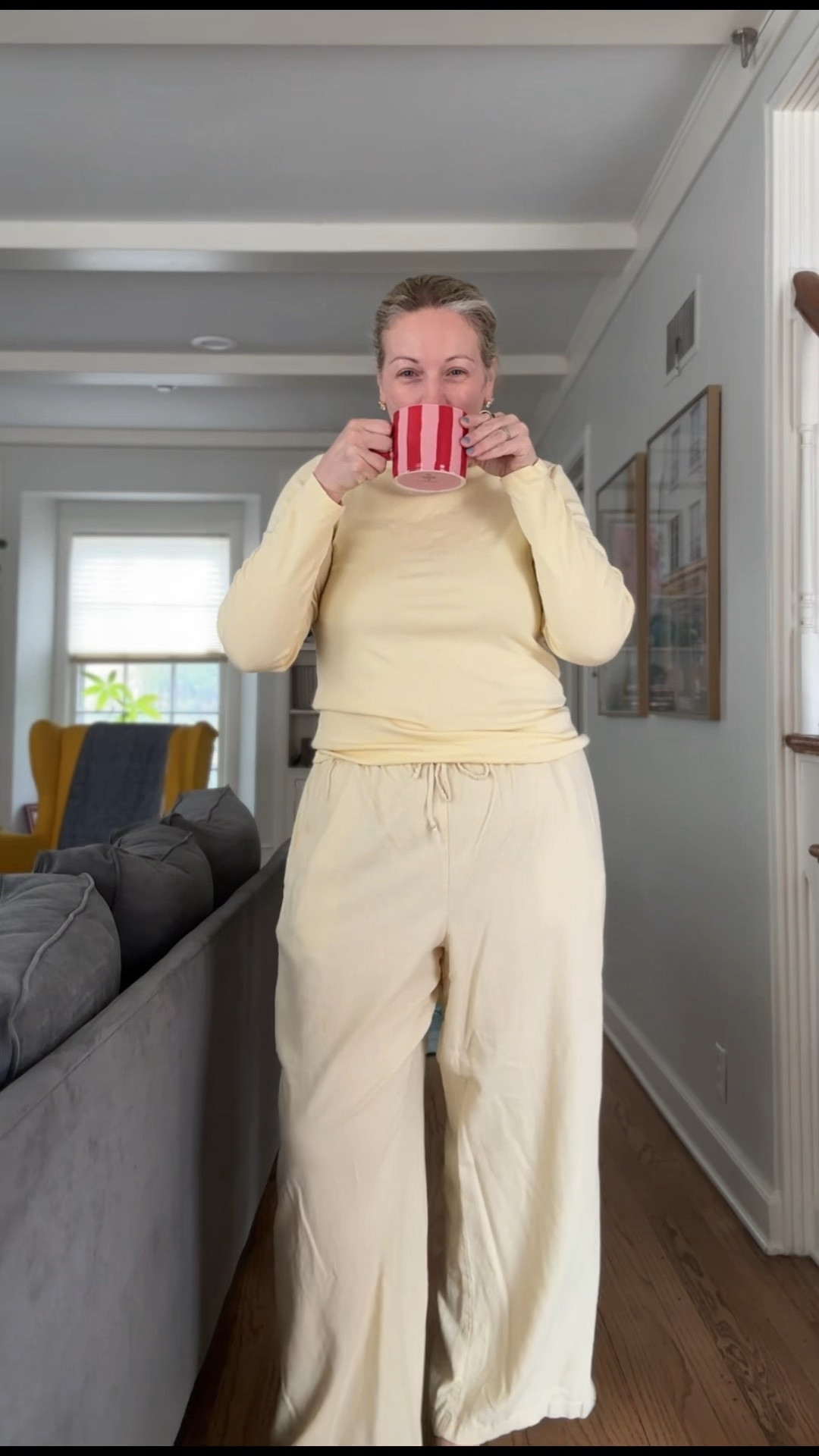 Coffee and work from home ￼

#LTKdayinmylife #LTKootd #LTKOver40