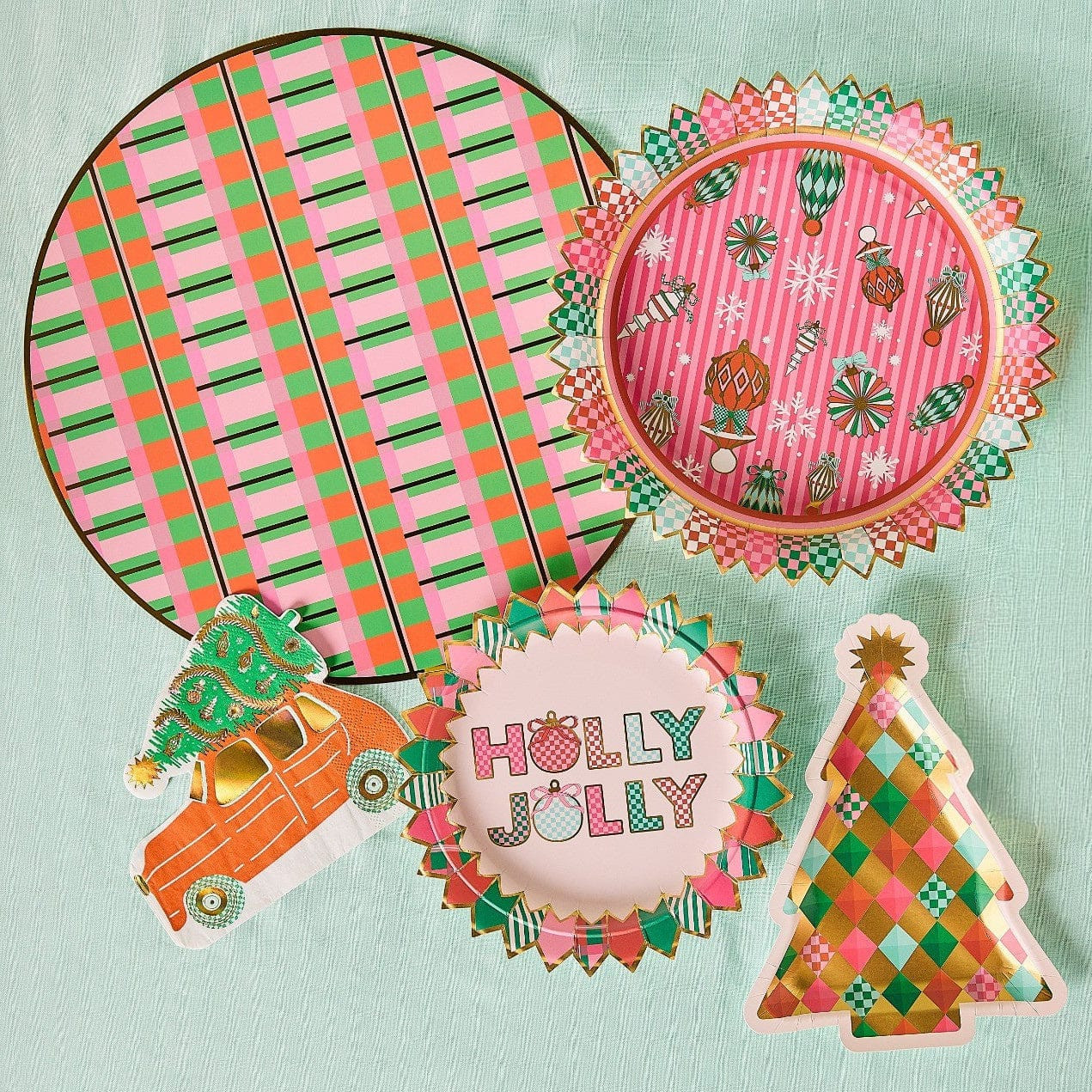 Holly Jolly Holiday Tableware Party Kit | Packed Party