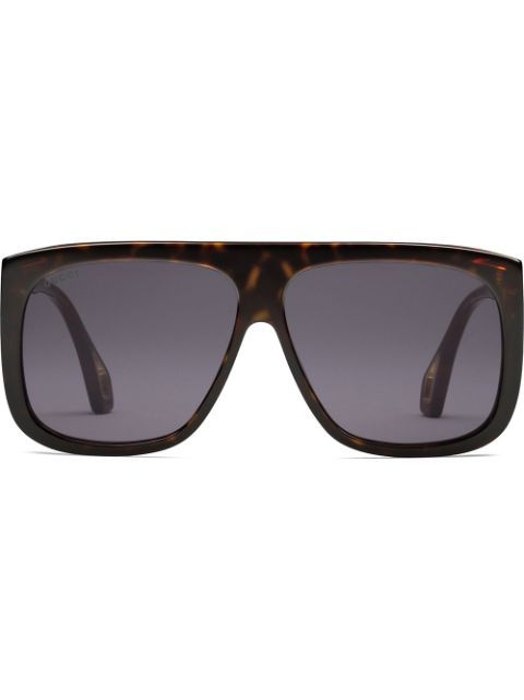 Square-frame sunglasses with blinkers | Farfetch (US)