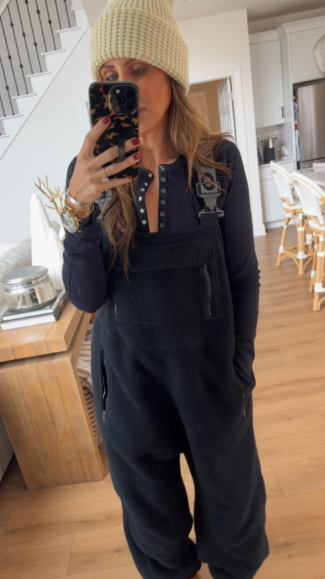 One of my favorite purchases last winter is back in stock and they are new colors and these fleece overalls. They are incredibly warm can be worn all winter along. I’m telling you it is a no regrets there so nice. I’m wearing a size large.

#LTKMidsize #LTKWatchNow #LTKOver40