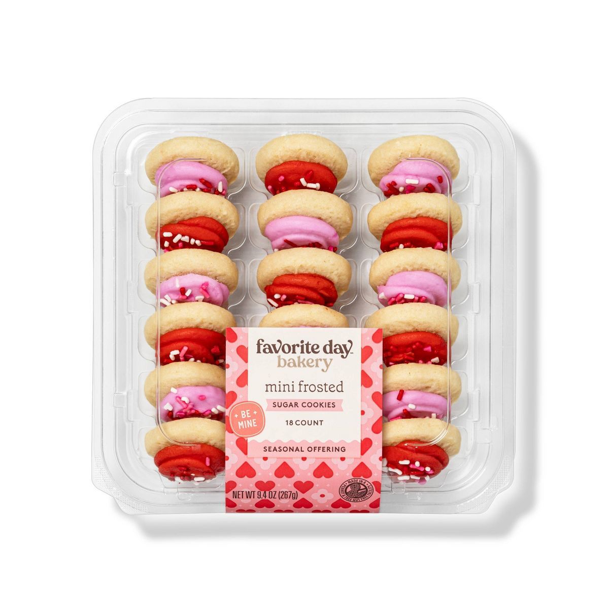 Valentine's Day Mini Frosted Cookies - 9.4oz/18ct - Favorite Day™ | Target
