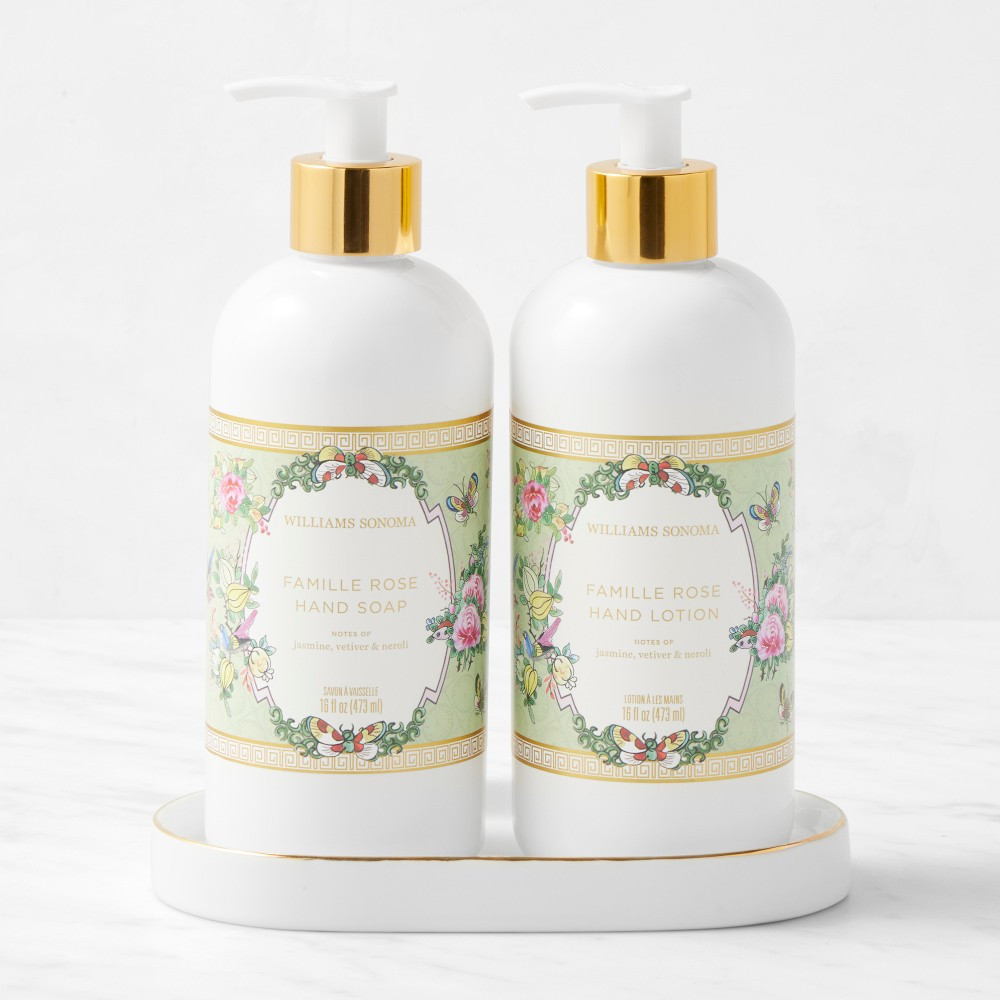 Famille Rose 3-Piece Hand Soap and Lotion Set | Williams-Sonoma