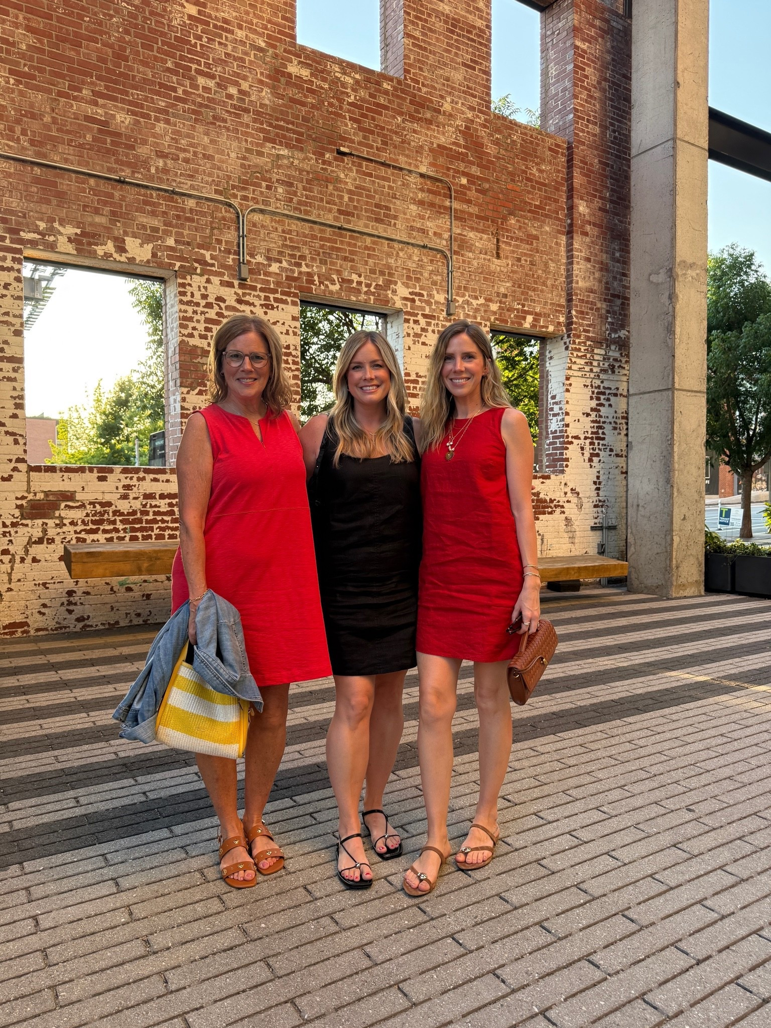 Our outfits from dinner last night!