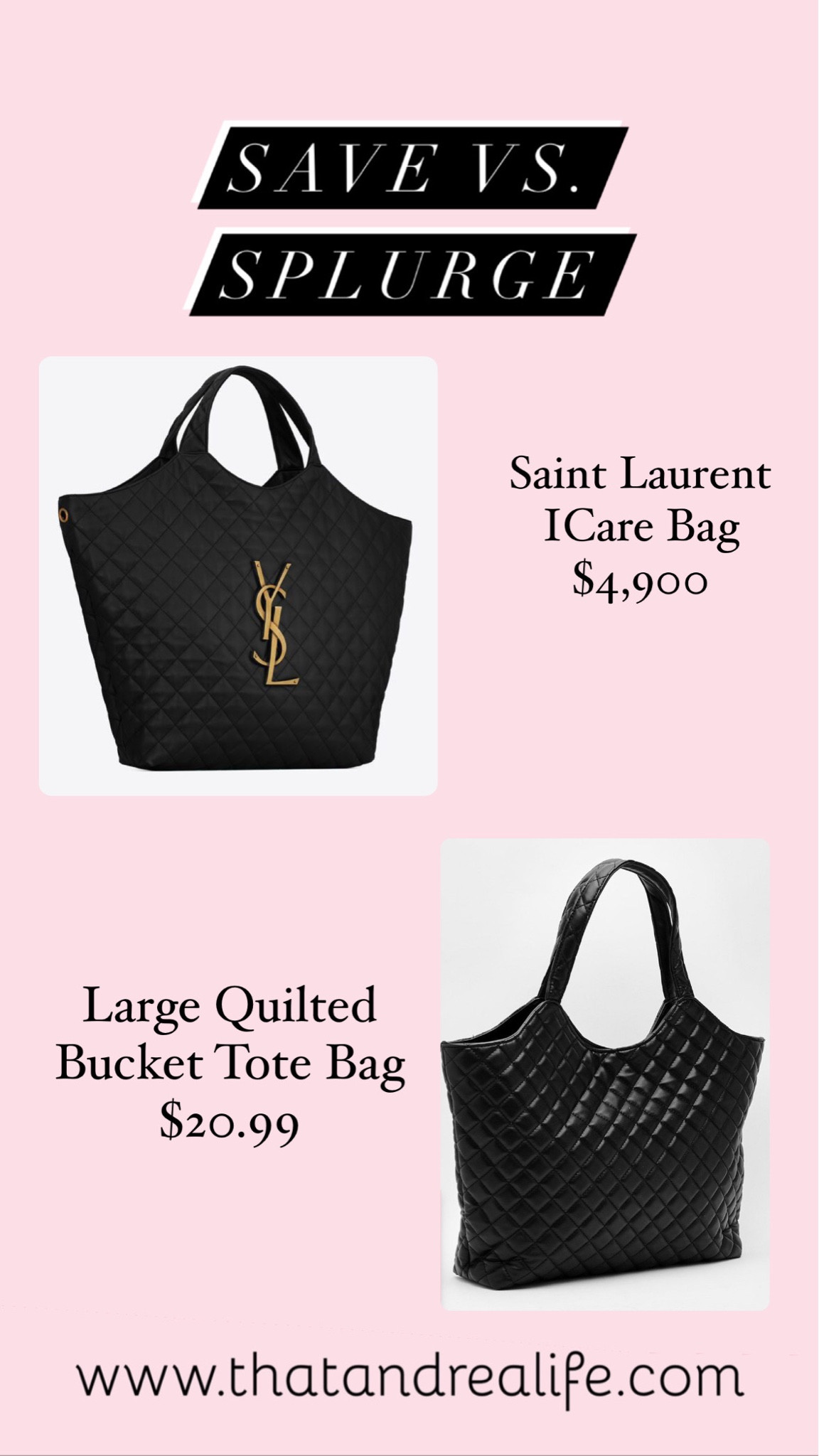 Icare bag
YSL icare bag 
Saint Laurent tote bag 
Large tote bag
Large quilted bag 
Large bags 
Designer dupe 
Save vs. splurge 

#LTKitbag #LTKworkwear #LTKtravel