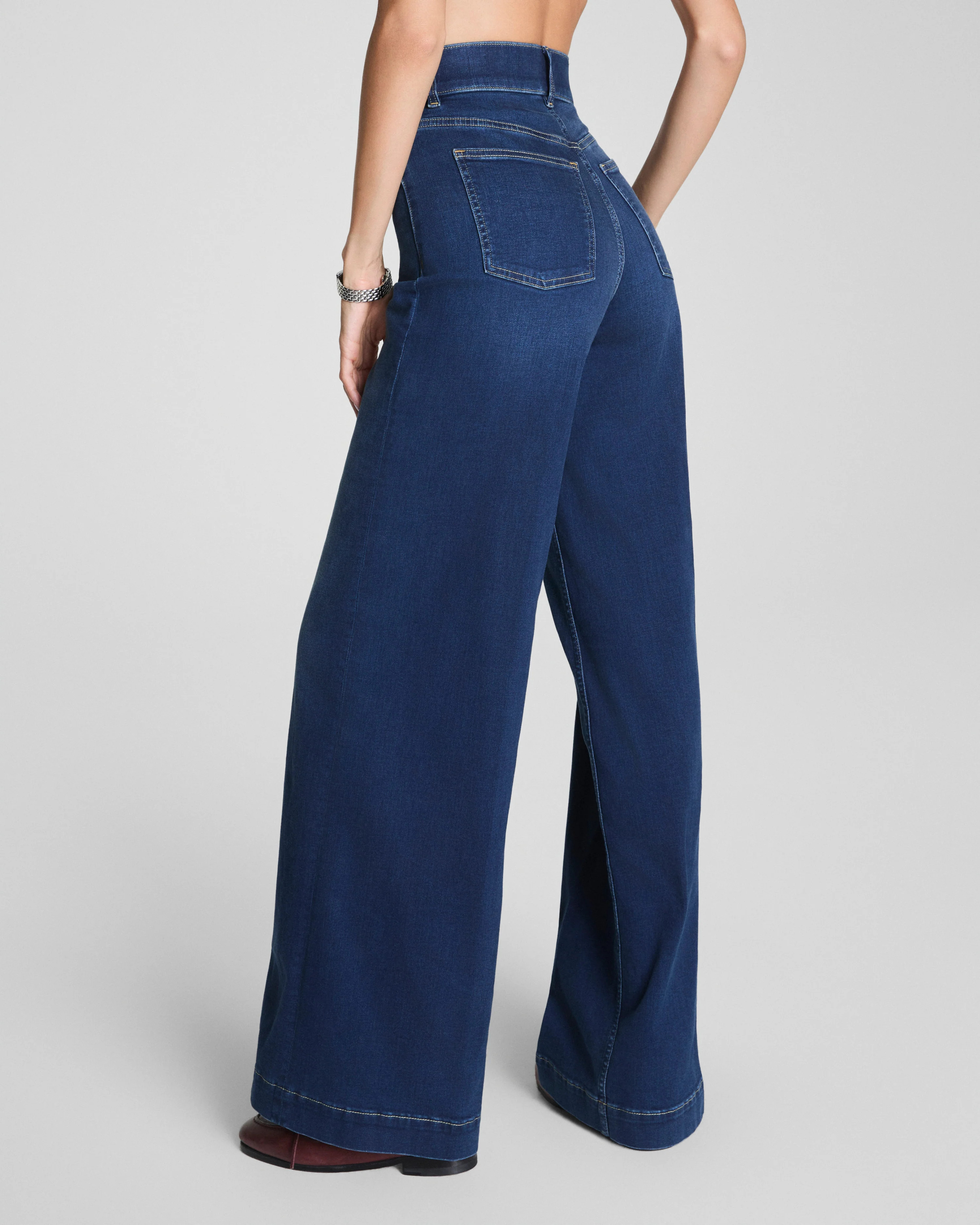 High-Rise Wide Leg Jeans with Tummy Control | SPANX | Spanx