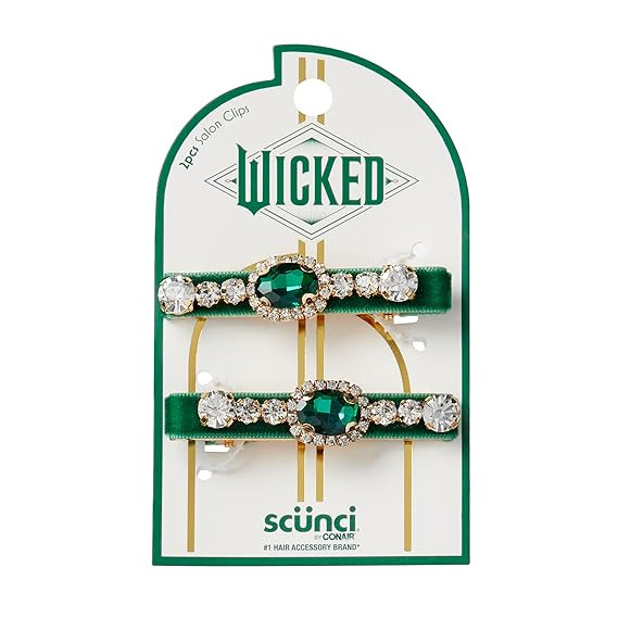 Wicked Emerald City Rhinestone Salon Clips - hair clips - hair clips for women - gifts for her - ... | Amazon (US)