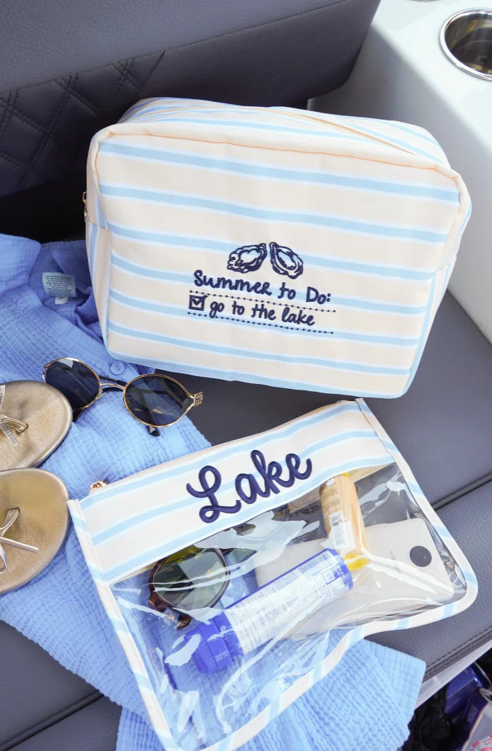 Butter & Blue Bundle (Lake Clear Pouch & Summer to Do XL) | KenzKustomz