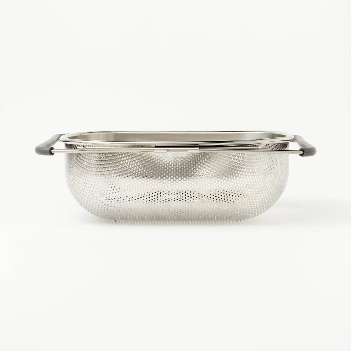 7qt Stainless Steel Expandable Over the Sink Mesh Colander Silver - Figmint™: Dishwasher-Safe K... | Target