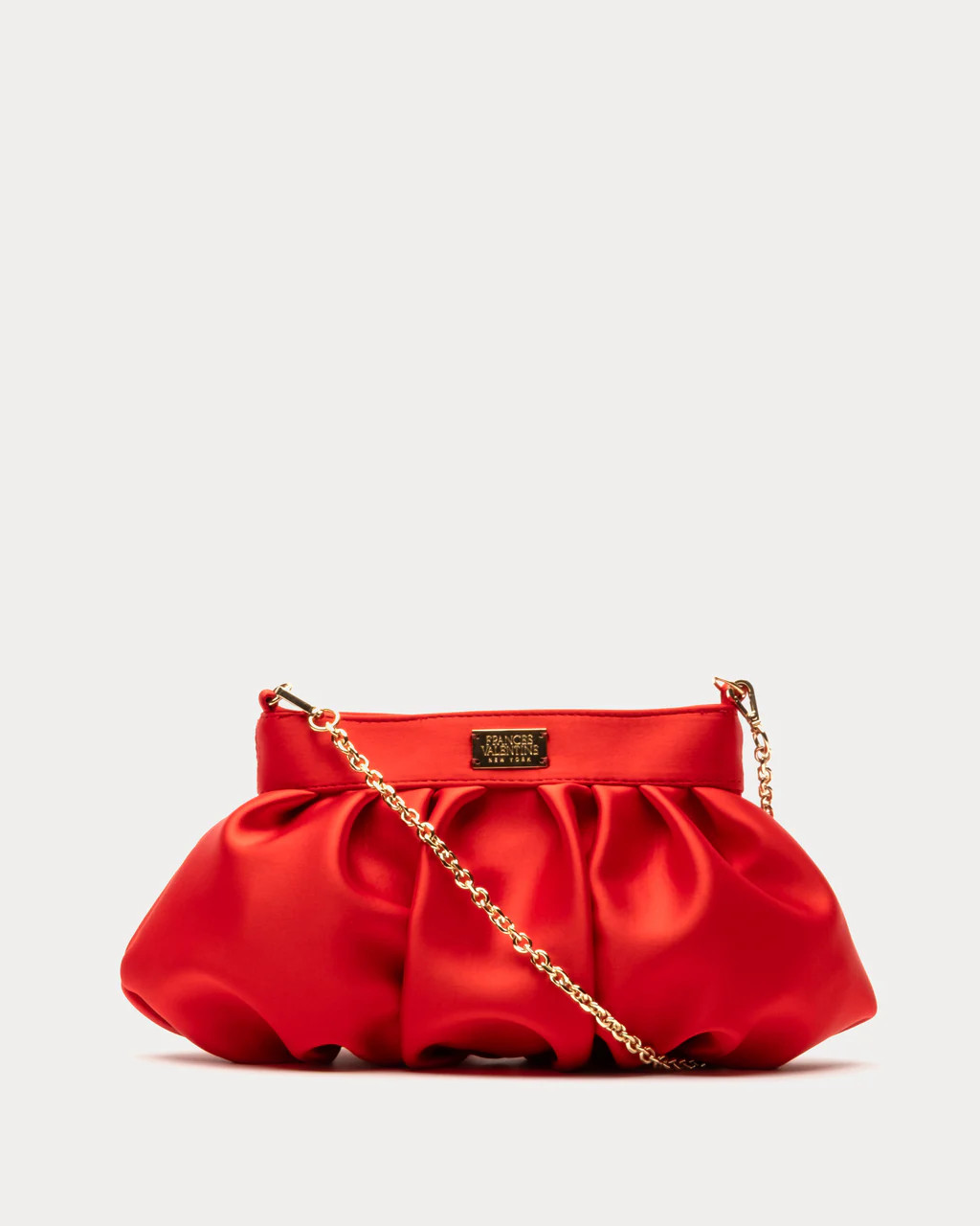 Nora Clutch Satin Cranberry | Frances Valentine