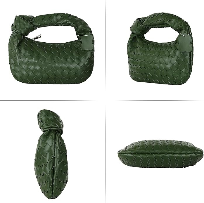 Kowloloo Knoted Women Handbag PU Leather Woven HandBag Fashion Shoulder Bag Purse Woven Handmade ... | Amazon (CA)