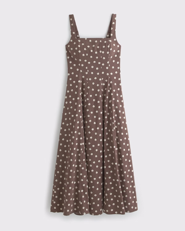 The A&F Mila Midi Dress | Abercrombie & Fitch (US)