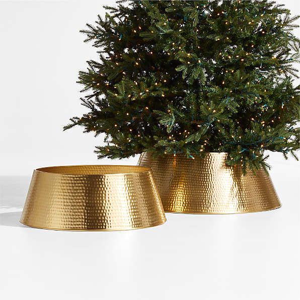 bash gold christmas tree collar 27" | Crate & Barrel