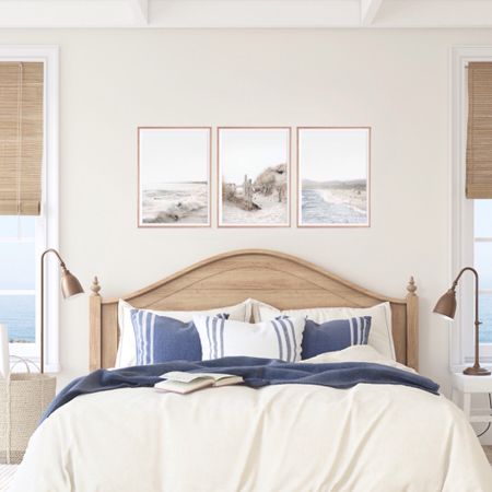 There's nothing quite like snuggling up in a comfy bed. But you know what's even better? A cozy bed by the beach! And what a beautiful way to finish off your bedroom decor than with coastal artwork!

#LTKhome #LTKstyletip #LTKsalealert