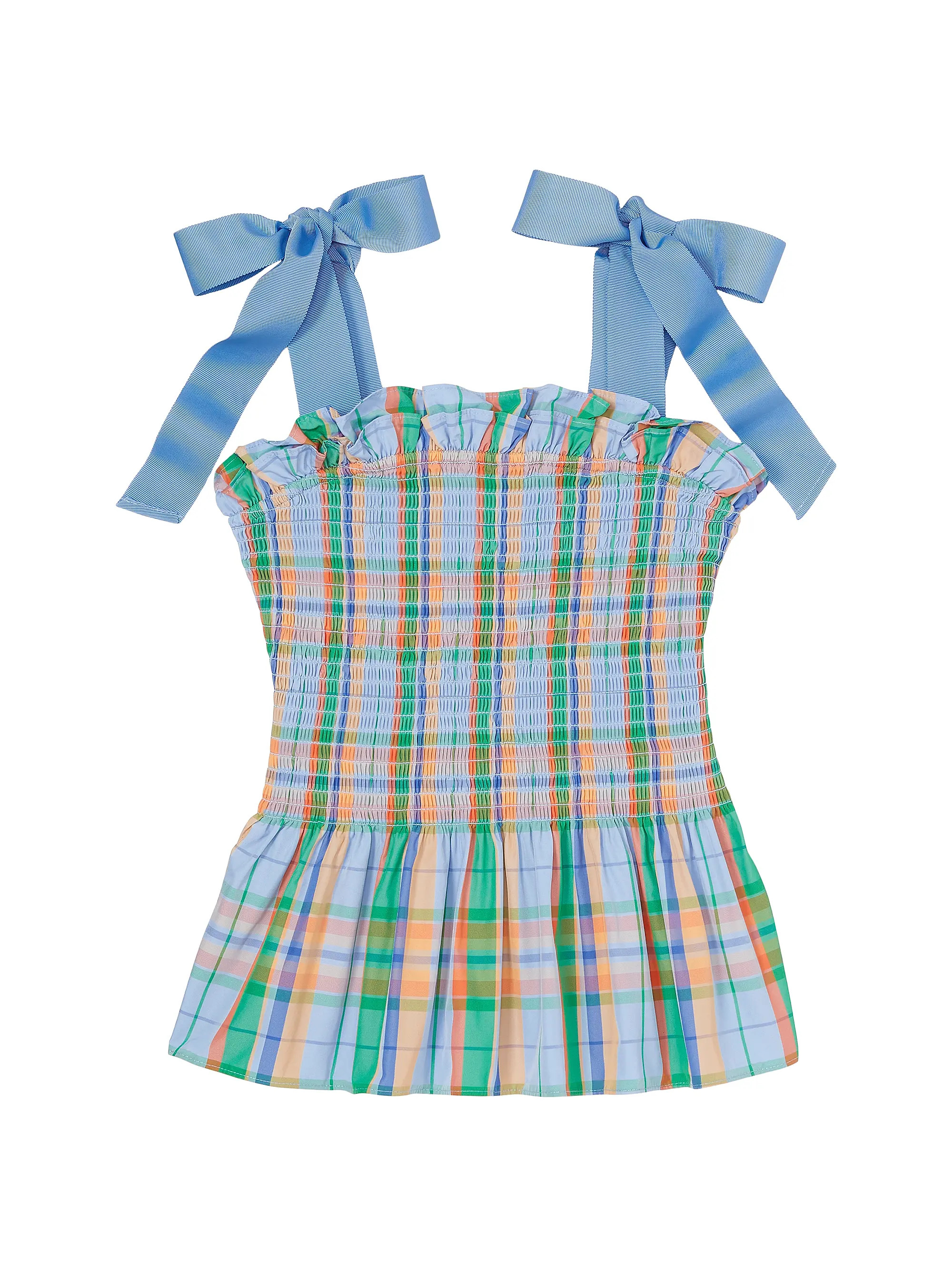 Sunshine Plaid Smocked Top | Saks Fifth Avenue