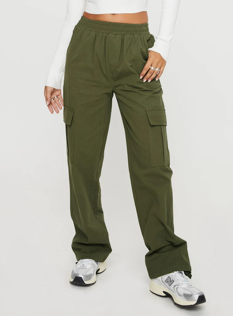 Sessions Cargo Pants Olive | Princess Polly US