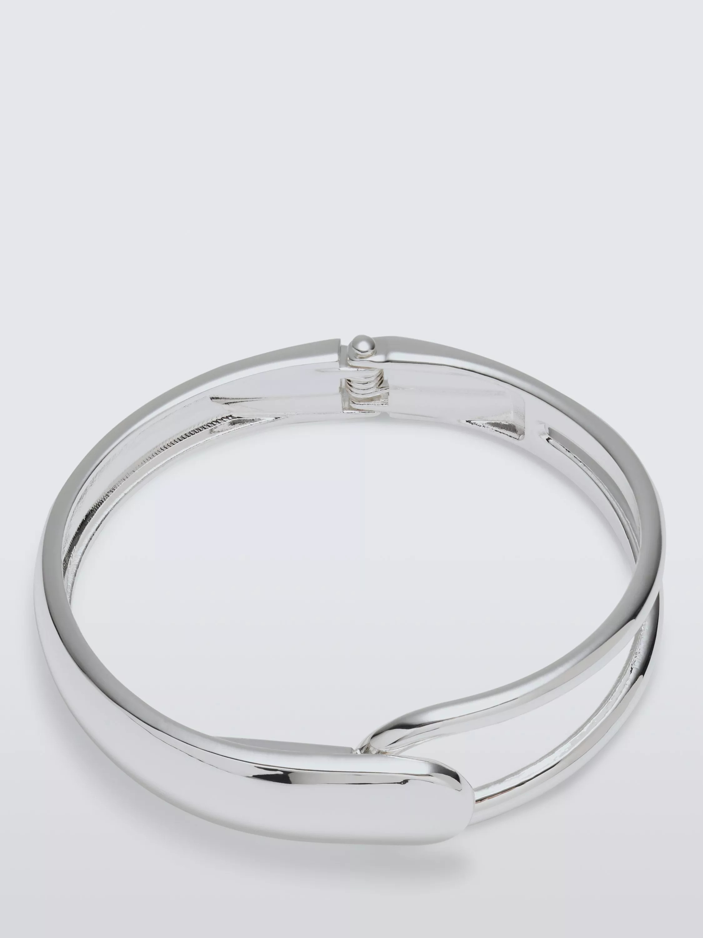 John Lewis Hollow And Domed Overlapping Highly Polished Hinged Bracelet | John Lewis (UK)