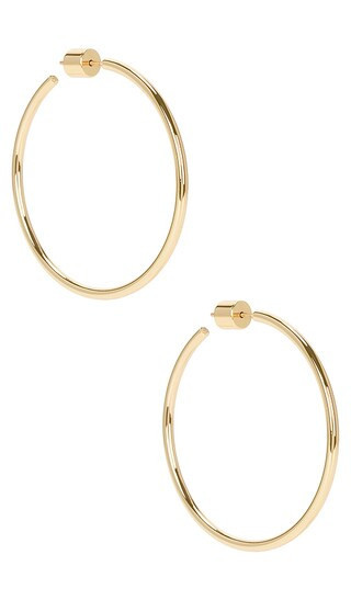 Jennifer Fisher 1.5 Thread Baby Hoops in Metallic Gold. | Revolve Clothing (Global)