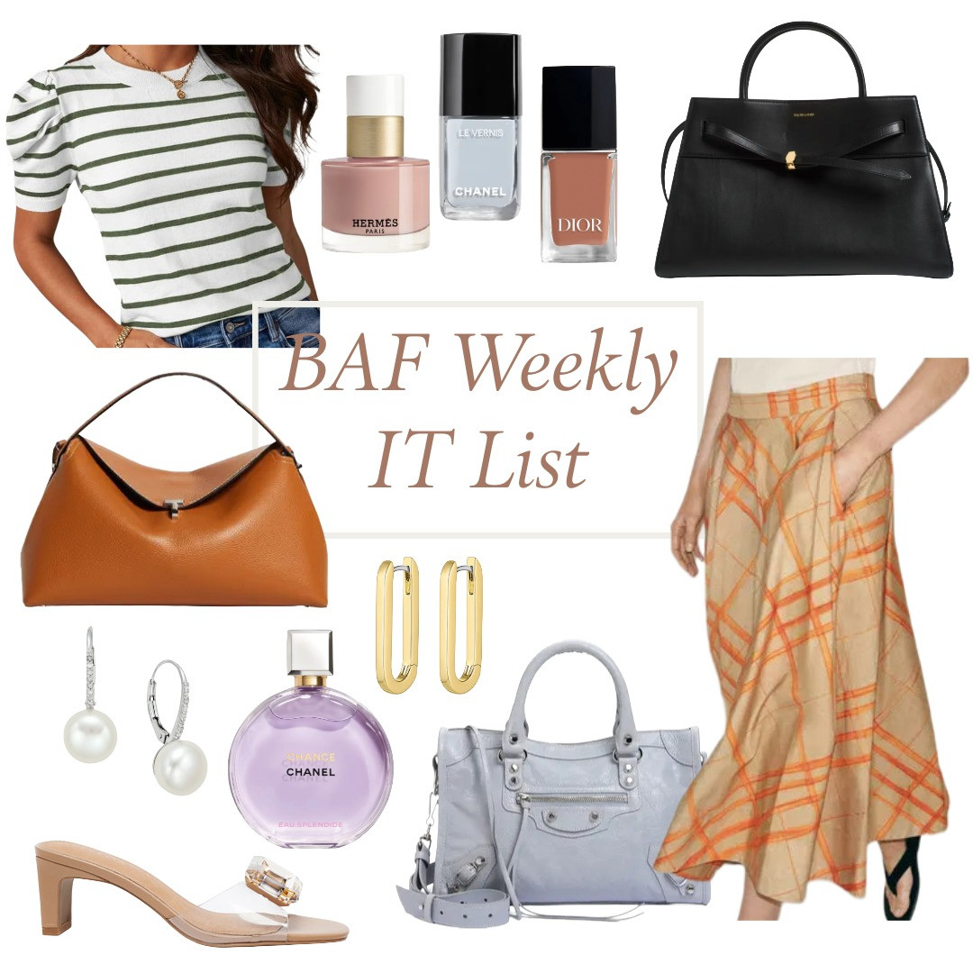 What's trending on the blog this week. Spring nail polish, spring outfits, the anonymous handbag, glam sandals, pearl jewelry and gold! 

 #LTKSeasonal #LTKOver40 #LTKBeauty