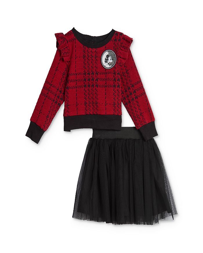 Disney Girls' Plaid Mickey Top & Tutu Skirt Set - Little Kid | Bloomingdale's (US)