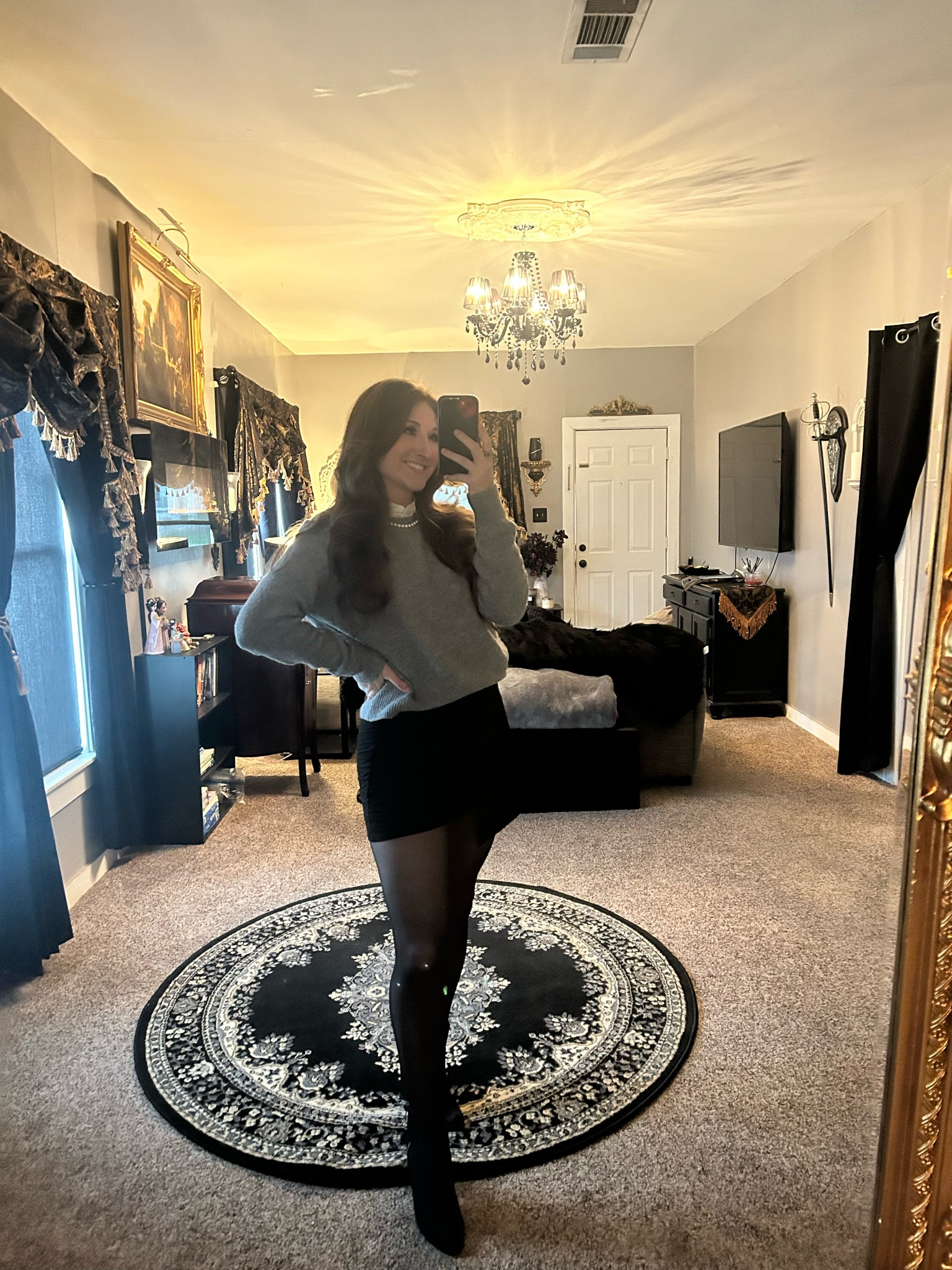 Skirt and sweater with tights outfit 

#LTKFindsUnder100 #LTKFindsUnder50 #LTKSaleAlert