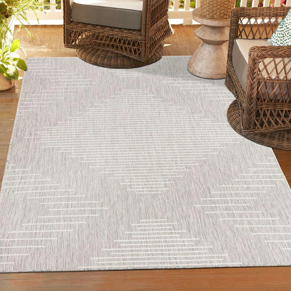Ava-Mary Striped Indoor / Outdoor Rug | Wayfair North America