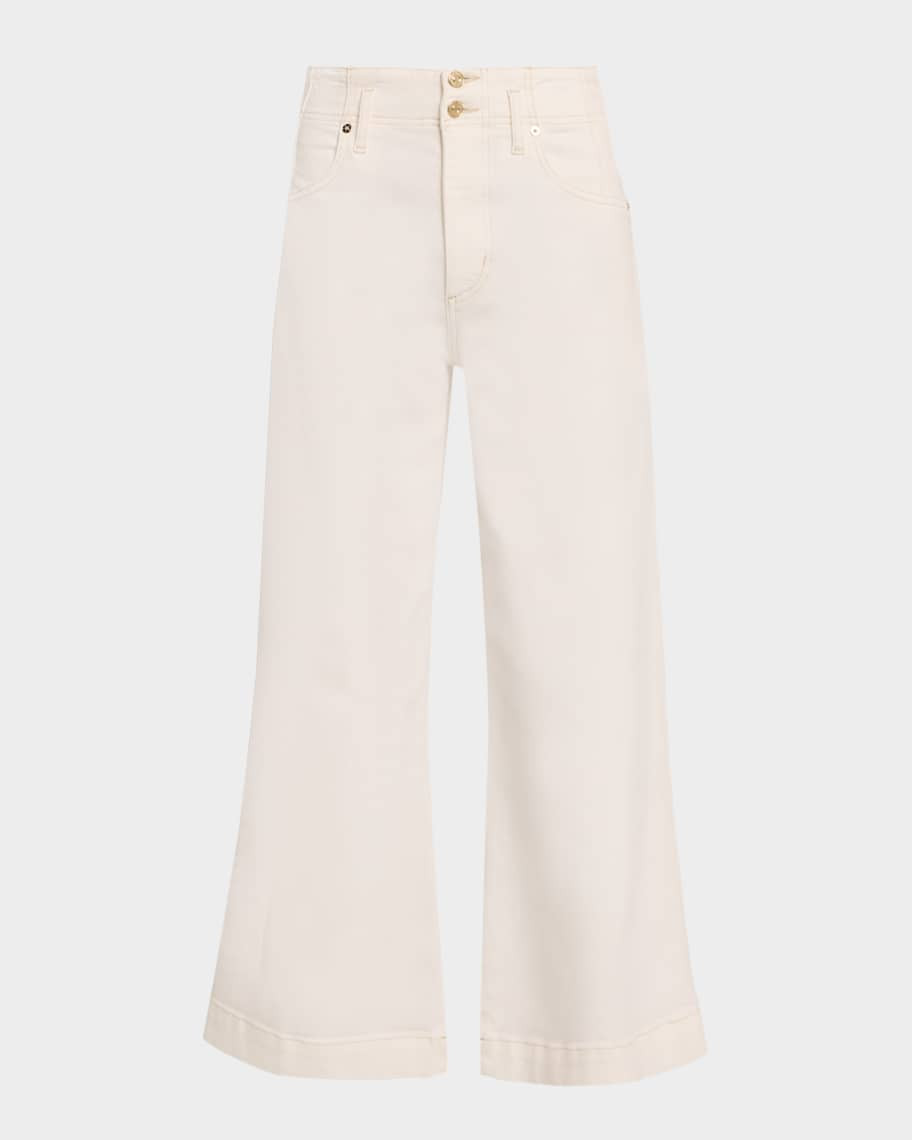 FRAME The Seamed Wide Trouser Crop Jeans | Neiman Marcus