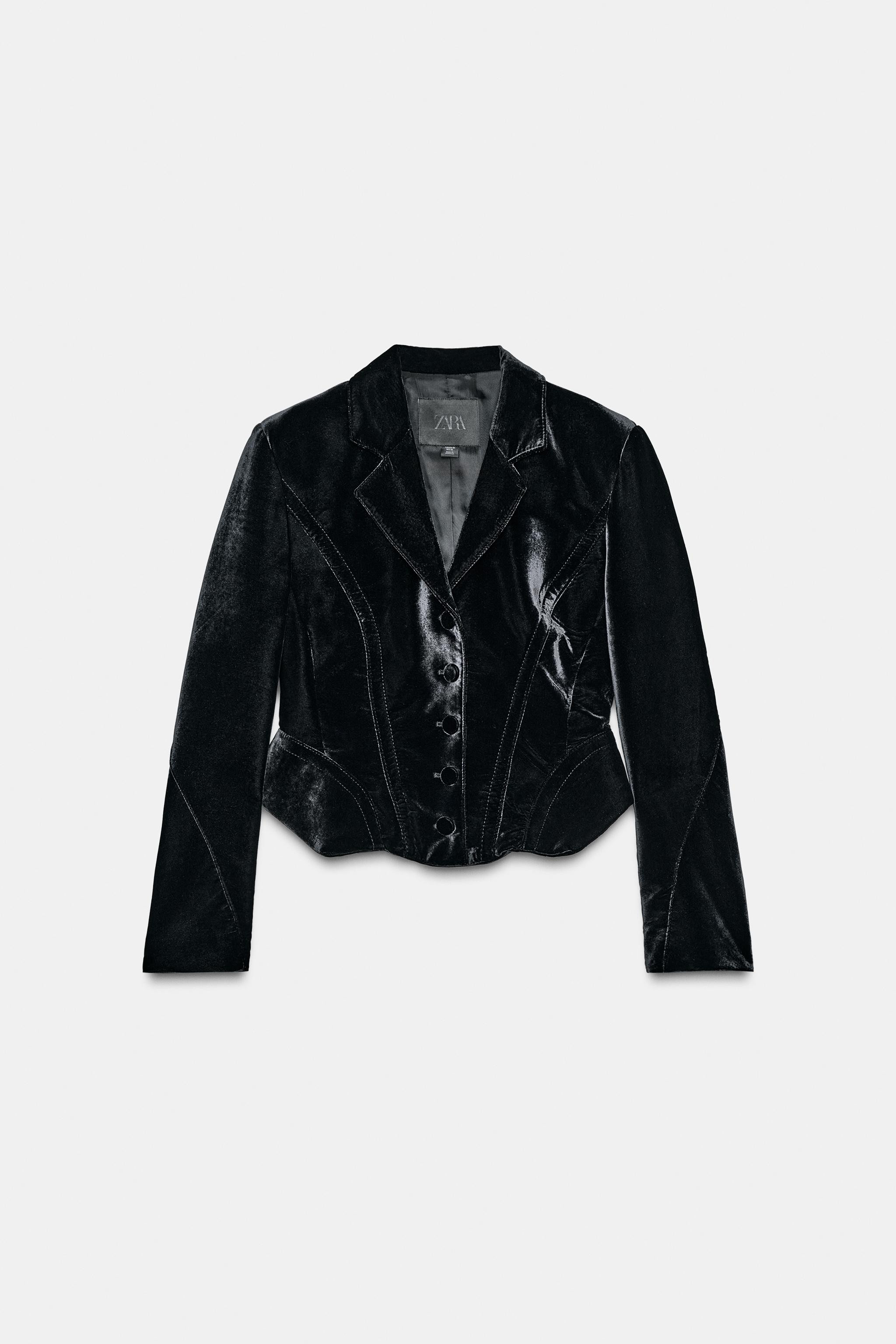 SHORT VELVET BLAZER ZW COLLECTION LIMITED EDITION | Zara US