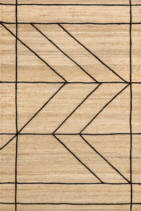 Natural Priya Threaded Jute Area Rug | Rugs USA