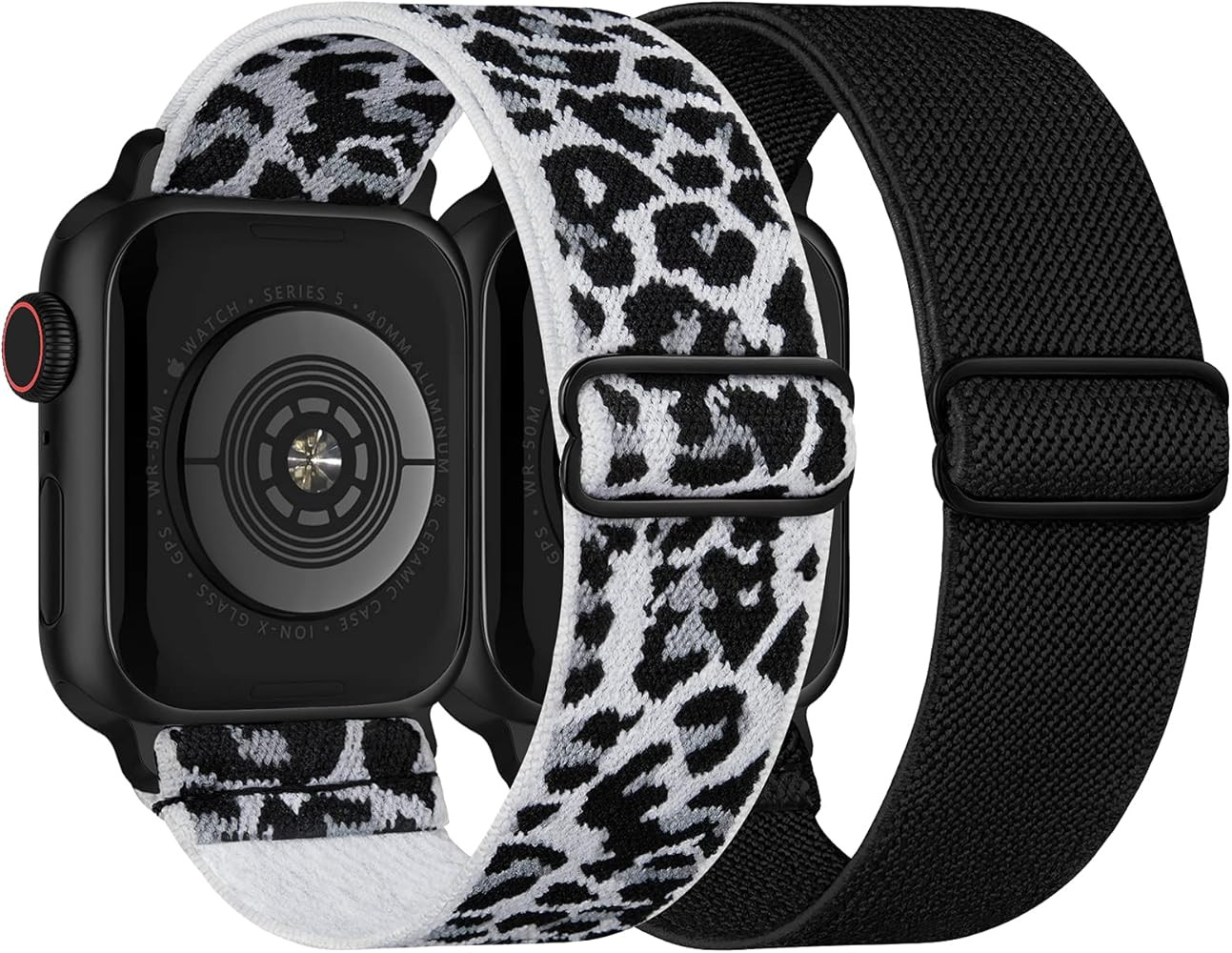 Stretchy Nylon Solo Loop Bands Compatible with Apple Watch 38mm 40mm 41mm 42mm 44mm 45mm, Adjustable | Amazon (US)