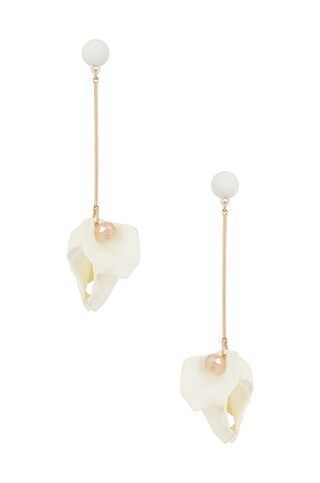 SHASHI Blooming Drop Earrings in White from Revolve.com | Revolve Clothing (Global)