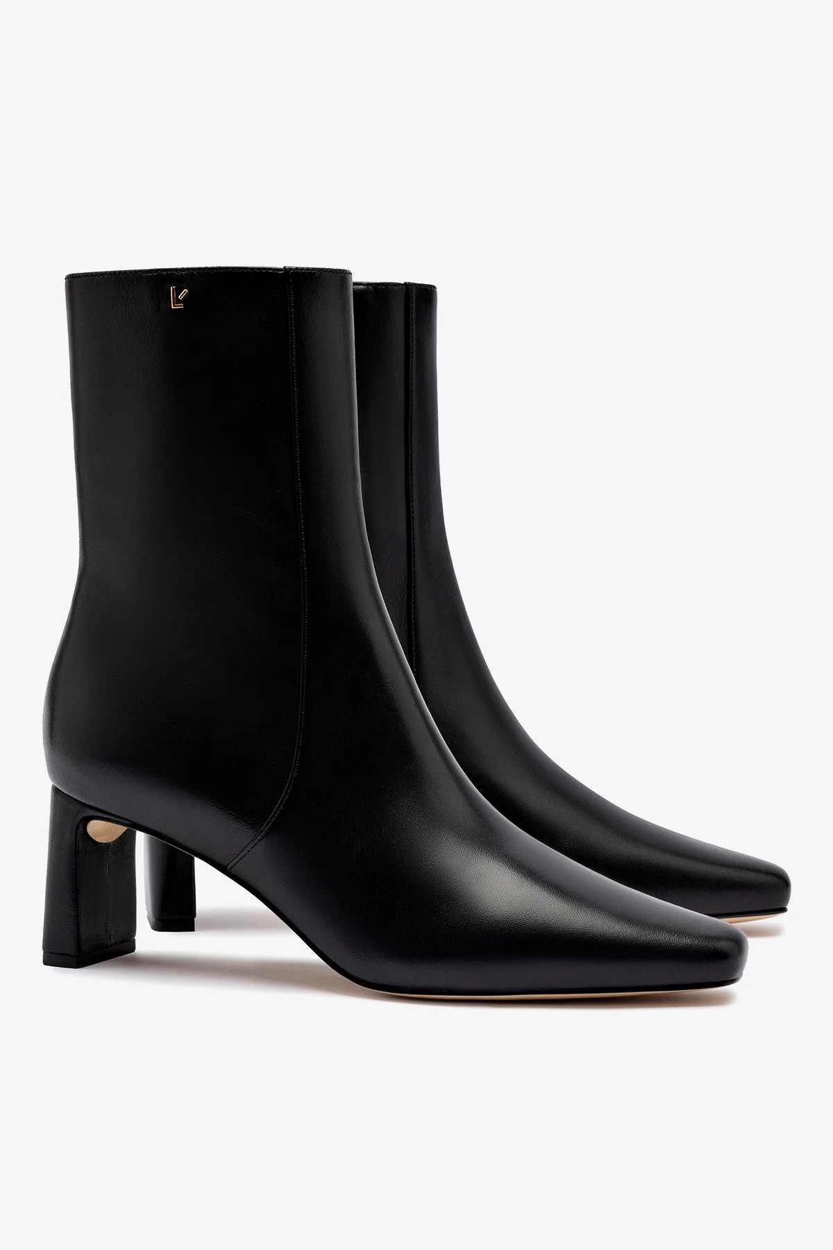 Alexis Bootie In Black Leather | Larroude