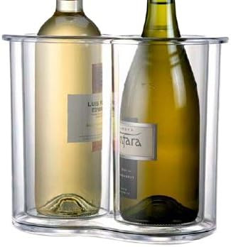 Prodyne Twin-Chill 2 Bottle Iceless Wine Cooler, Clear | Amazon (US)