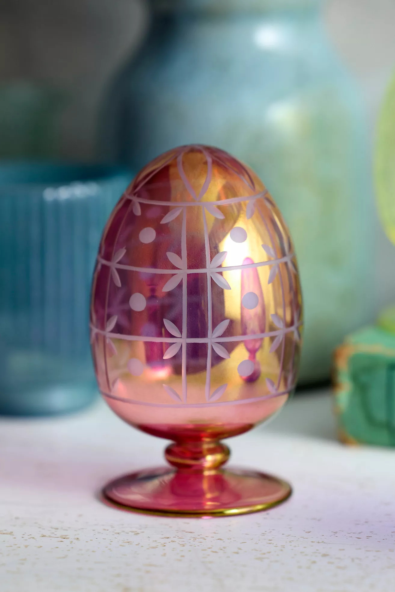 Hand-Etched Egyptian Glass Egg | Terrain