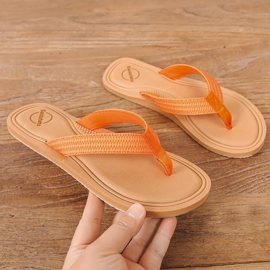 Women's Flip Flops Flat Sandal Casual Summer Thongs Comfort Slip-on Sandal Beach Wear | Amazon (US)