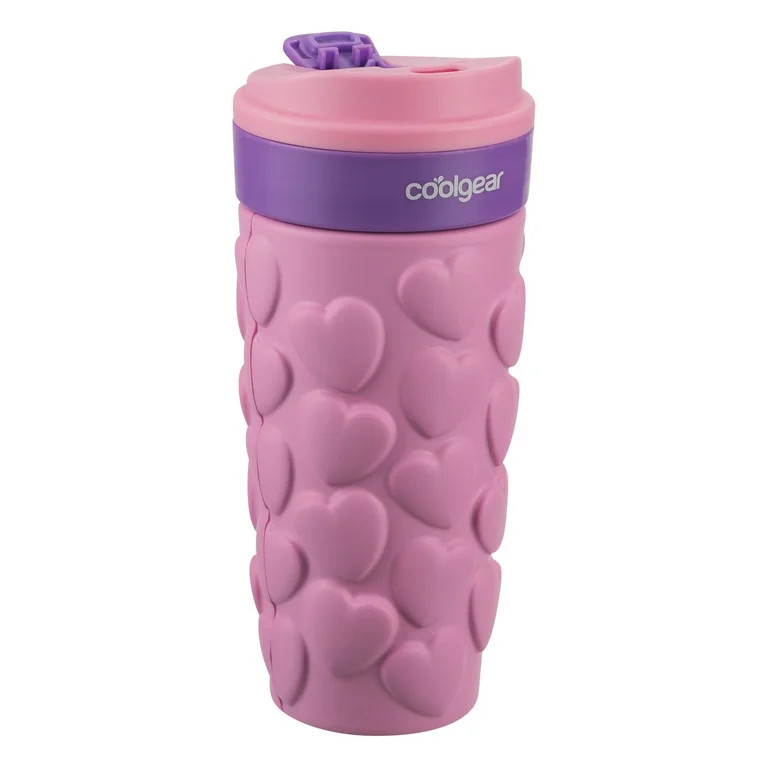 Cool Gear 20 Fluid Ounce Heart Sleeve Coffee Tumbler - Pink | Walmart (US)