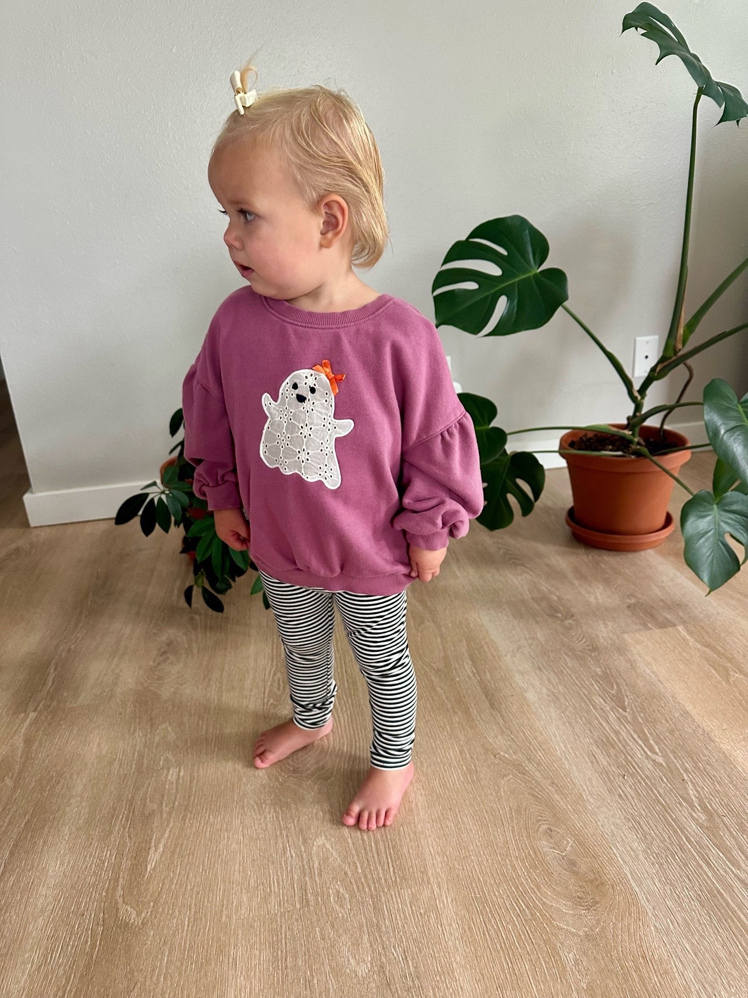 October is here, and spooky season is in full swing! 👻🎃 This cozy mauve ghost sweatshirt paired with classic black-and-white striped leggings is the cutest Halloween outfit for pumpkin patches, school parties, Halloween photos, trick-or-treating, and all the fall fun.
Festive, comfy, and easy to mix and match all October long. 🍂👻
Everything is linked in my LTK for easy shopping!
#LTKKids #LTKBaby #LTKSeasonal #LTKmomlife #HalloweenOutfit #ToddlerFashion #FallKidsStyle #ToddlerStyle #HalloweenKids #PumpkinPatchOutfit

#LTKBaby #LTKKids #LTKmomlife