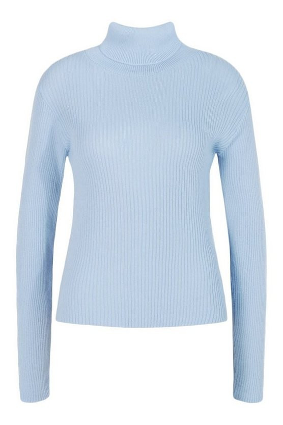 Petite Rib Knit Turtleneck Sweater | Boohoo.com (US & CA)